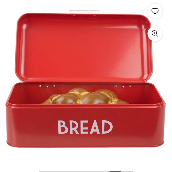 🥖NEW RETRO METAL VINTAGE STYLE RED BREAD BOX FOR KITCHEN DINER STYLE - Picture 2 of 11